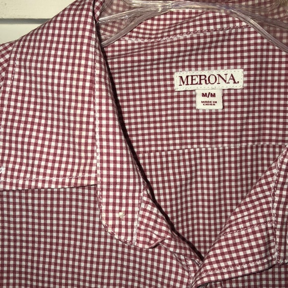 Red checkered MERONA button up - Picture 1 of 1